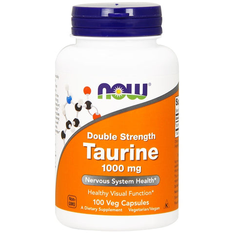 Now Foods - Taurine, Double Strength, 1,000 mg, 100 Veg Capsules