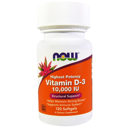 Now Foods - Vitamin D-3 High Potency, 10,000 IU, 120 Softgels
