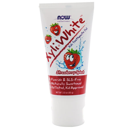 Now Foods - Solutions, XyliWhite, Kids Toothpaste Gel, Strawberry Splash, 3 oz (85 g)