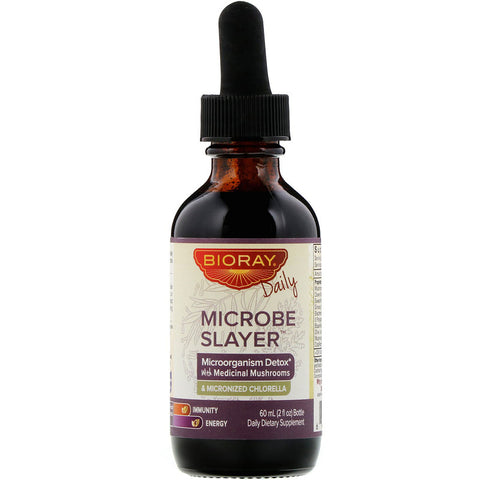 Bioray - Microbe Slayer, Microorganism Detox, Alcohol Free, 2 fl oz (60 ml)