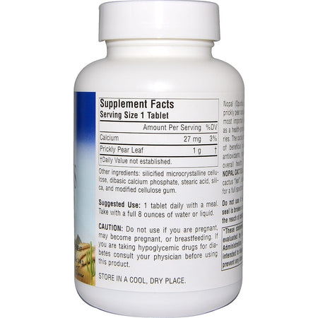 Planetary Herbals - Nopal Cactus, Full Spectrum™ Prickly Pear Cactus, 1,000 mg, 60 Tablets