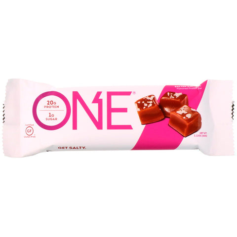 One Brands, One Bar, Salted Caramel, 12 Bars, 2.12 oz (60 g) Each