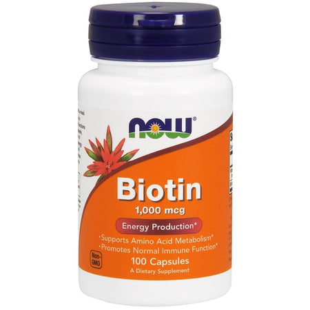 Now Foods - Biotin, 1000 mcg, 100 Capsules