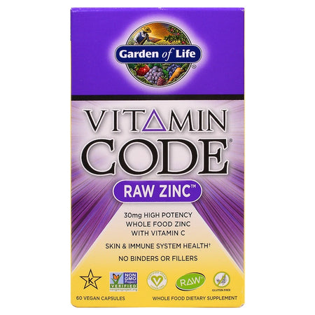 Garden Of Life - Vitamin Code, Raw Zinc, 60 Veggie CAPSULES