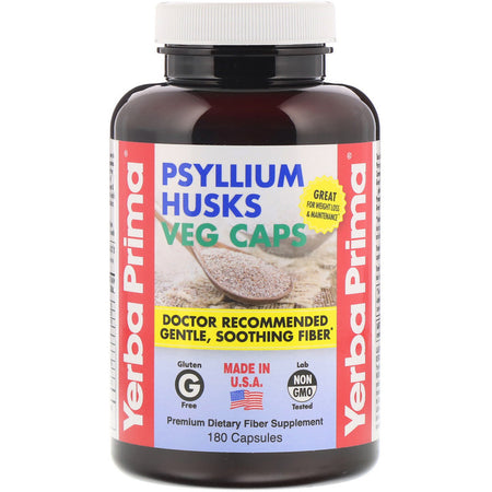 Yerba Prima - Psyllium Husks Veg Caps - 180 Capsules