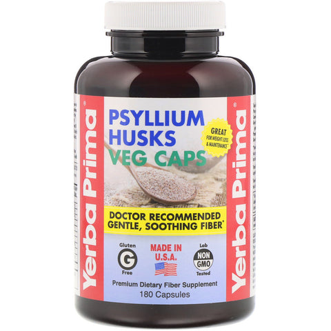 Yerba Prima - Psyllium Husks Veg Caps - 180 Capsules