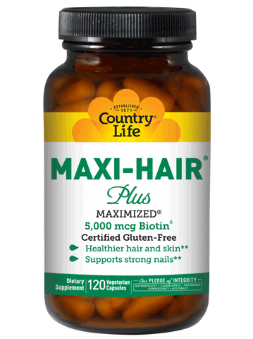 Country Life - MAXI HAIR PLUS BIOTIN - 120 Vegicaps
