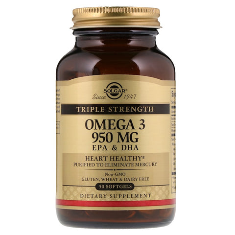 Solgar - Triple Strength Omega-3 950 Mg Softgels - 50 Softgels