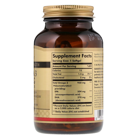Solgar - Triple Strength Omega-3 950 Mg Softgels - 50 Softgels
