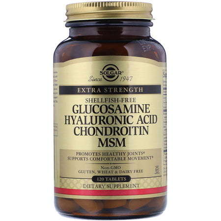 Solgar - Glucosamine Hyaluronic Acid Chondroitin MSM (Shellfish-Free) Tablets - 120