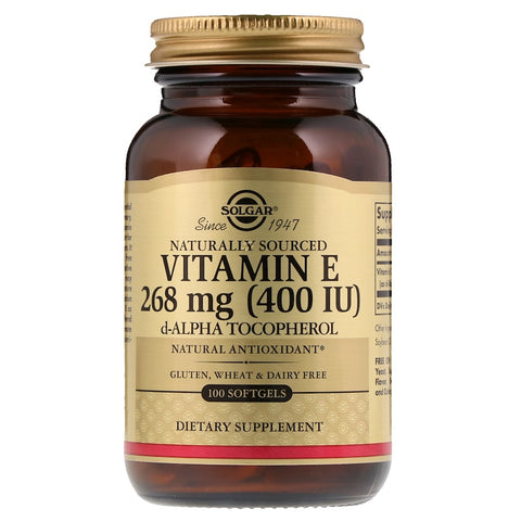 Solgar - Vitamin E 400 IU Alpha Softgels - 100 Softgels