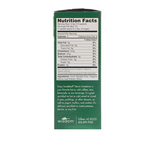 Wisdom Natural Sweetleaf - Natural Stevia Sweetener, 35 Packets, 1.25 oz