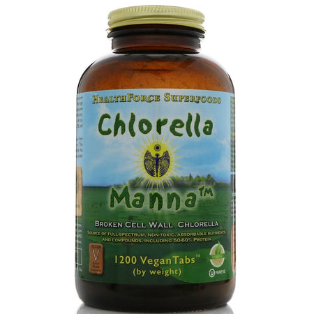 HealthFroce SuperFoods - Chlorella Manna™- 1200 Count VeganTabs™