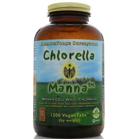 HealthFroce SuperFoods - Chlorella Manna™- 1200 Count VeganTabs™