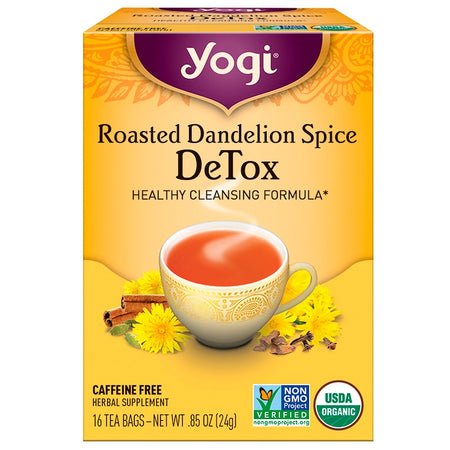Yogi Tea - Roasted Dandelion Spice Detox, Caffeine Free, 16 Tea Bags, 0.85 oz (24 g)