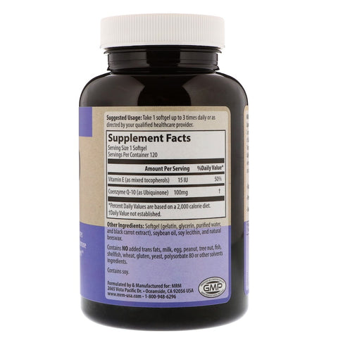 MRM - CoQ-10 100mg (PEL Delivery System) As Ubiquinone - 120 Softgels