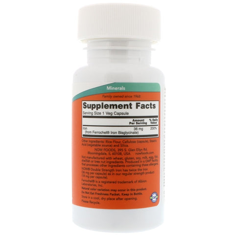 Now Foods - IRON 36MG FERROCHEL(R)  90 VCAPS - 90 Capsules
