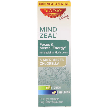 Bioray - Mind Zeal  Focus & Mental Energy, Alcohol Free, 2 fl oz (60 ml)