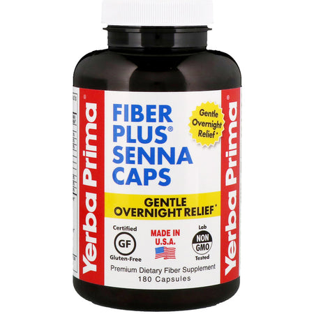 Yerba Prima - Fiber Plus Senna Caps, 180 Capsules