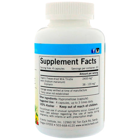 Eclectic Institute - Milk Thistle 600MG - Veg 240