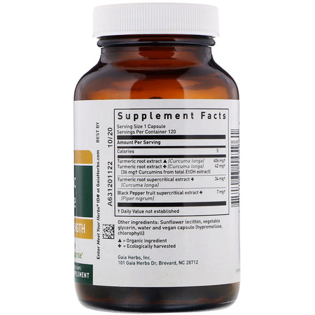 Gaia Herb - TURMERIC SUPREME: EXTRA STRENGTH LP CAPS 120ct