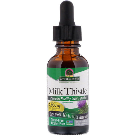 Nature's  Answers - Milk Thistle, Alcohol-Free, 2,000 mg, 1 fl oz (30 ml)