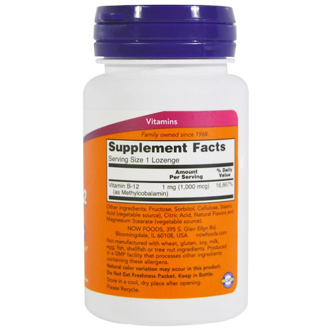 Now Foods - Methyl B-12, 1,000 mcg, 100 Lozenges
