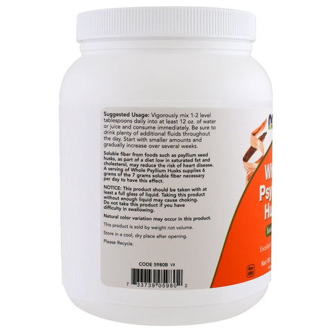 Now Foods - Whole Psyllium Husks, 12 oz (340 g)