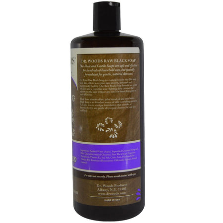 Dr Woods - Raw Black Soap, Original, 32 fl oz (946 ml)