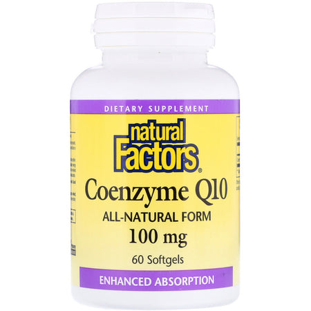 Natural Factors - Coenzyme Q10, 100 Mg,  - 60 Softgels