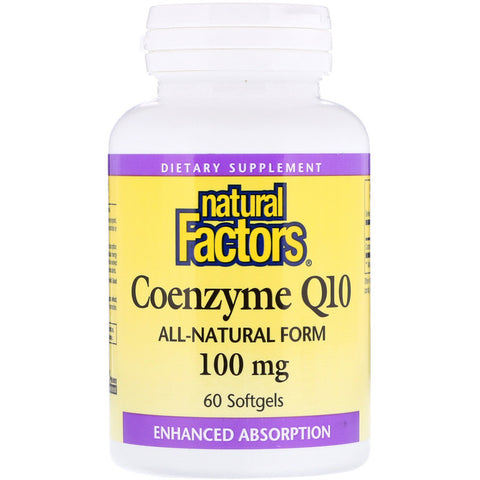Natural Factors - Coenzyme Q10, 100 Mg,  - 60 Softgels