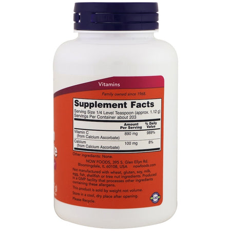 Now Foods - Pure, Buffered Calcium Ascorbate, Vitamin C Powder, 8 oz (227 g)