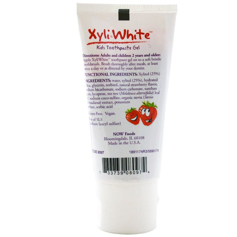 Now Foods - Solutions, XyliWhite, Kids Toothpaste Gel, Strawberry Splash, 3 oz (85 g)