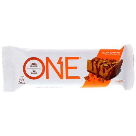 One Brands, One Bar, Peanut Butter Pie Flavor, 12 Bars, 2.12 oz (60 g) Each