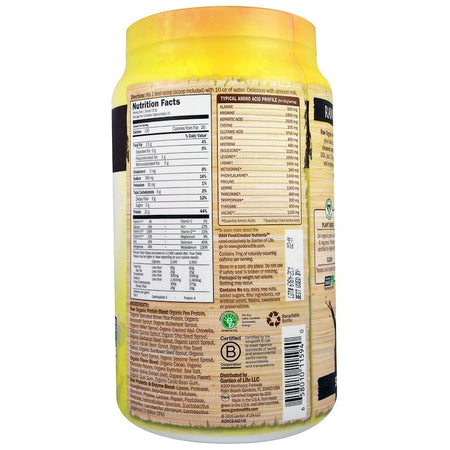 Garden Of Life - RAW Organic Protein, Organic Plant Formula, Chocolate, 1.46 lbs (664 g)