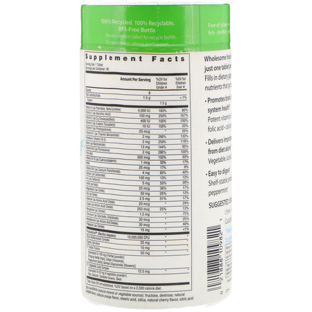Rainbow Light - Kids One™ MultiStars, Food-Based Multivitamin, Fruit Punch, 90 Tablets