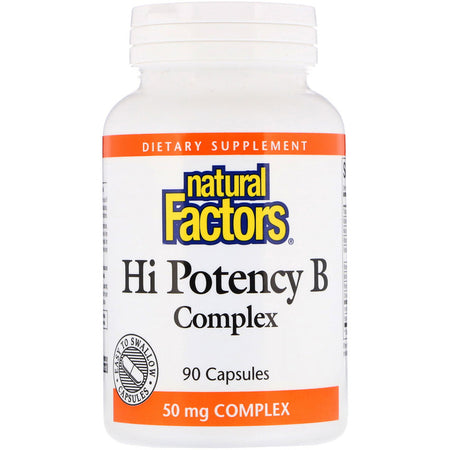 Natural Factors - Hi Potency B Complex, 90 Capsules