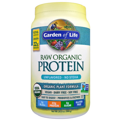 Garden Of Life - RAW Organic Protein, Organic Plant Formula, Unflavored, 1.25 lbs (568 g)