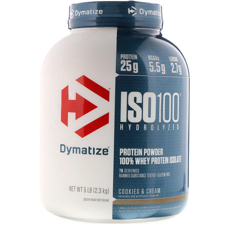 Dymatize - ISO100, Cookies & Cream - 5 Lb (2.3 Kg)