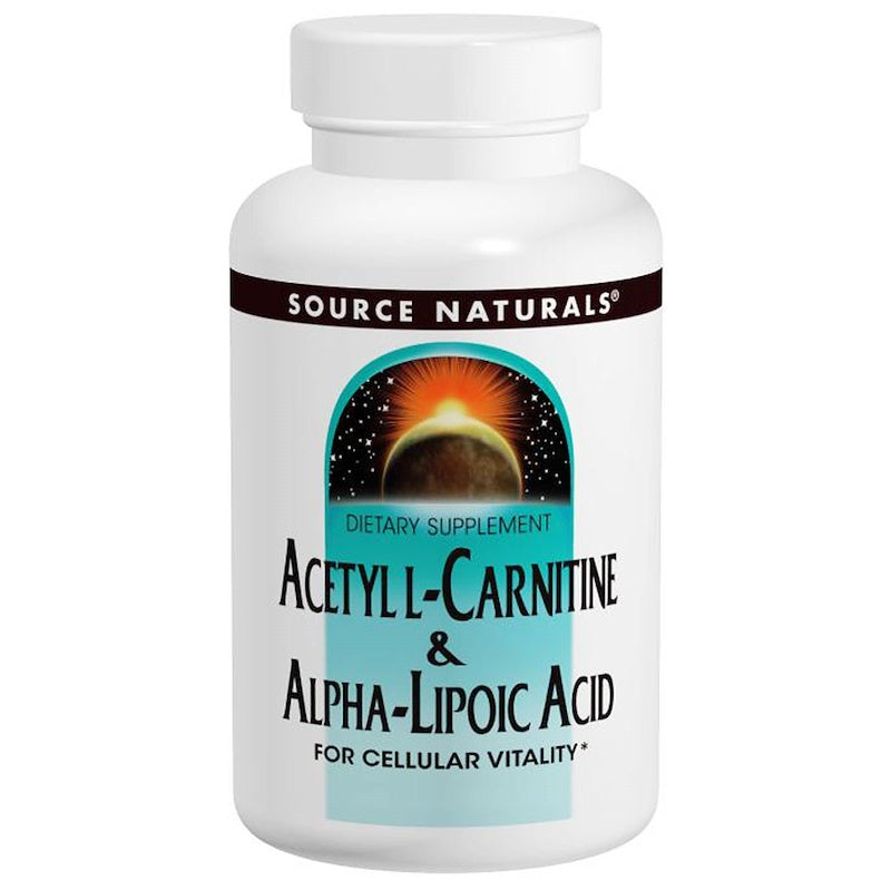 Source Naturals - Acetyl L-Carnitine & Alpha-Lipoic Acid 650 Mg - 120 Tablet