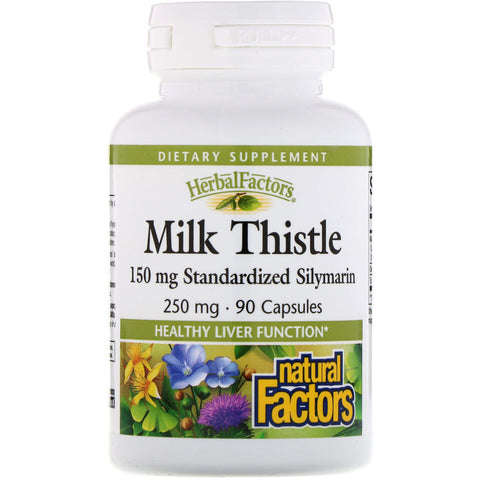 Natural Factors - Milk Thistle, 250 Mg,  - 90 Capsules