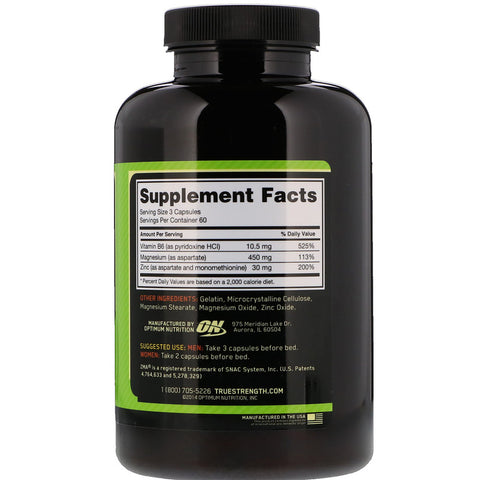Optimum Nutrition - ZMA - 180 Capsules