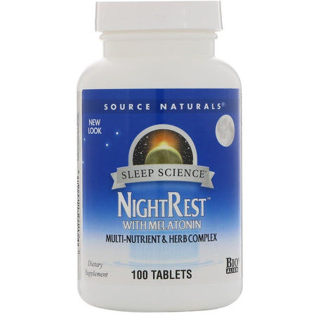 Source Naturals - Sleep Science® NightRest™ With Melatonin - 100 Tablet