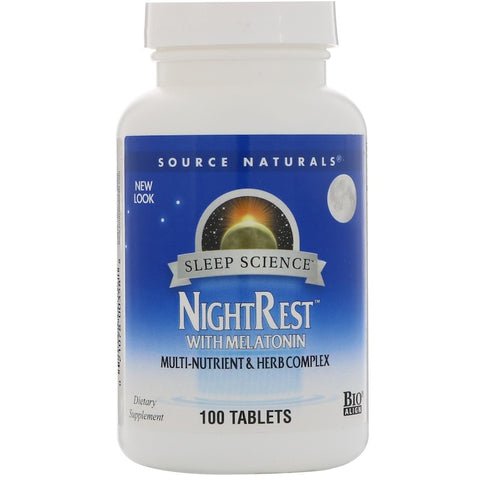 Source Naturals - Sleep Science® NightRest™ With Melatonin - 100 Tablet