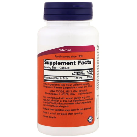 Now Foods - B-2, 100 mg, 100 Capsules