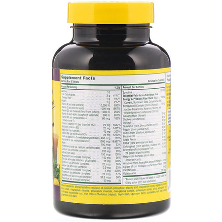 Natures Plus - Source of Life, Multi-Vitamin & Mineral Supplement, No Iron, 180 Tablets