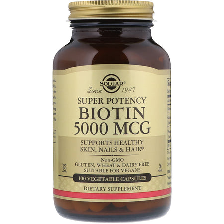 Solgar - Biotin 5000 Mcg Vegetable Capsules  - 100 Capsules