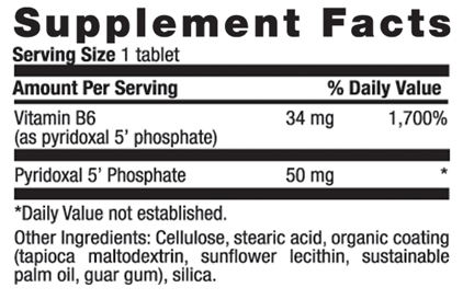 Country Life - P5P PYRIDOXAL-5-PHOSPHATE 50MG - 100 Tablet