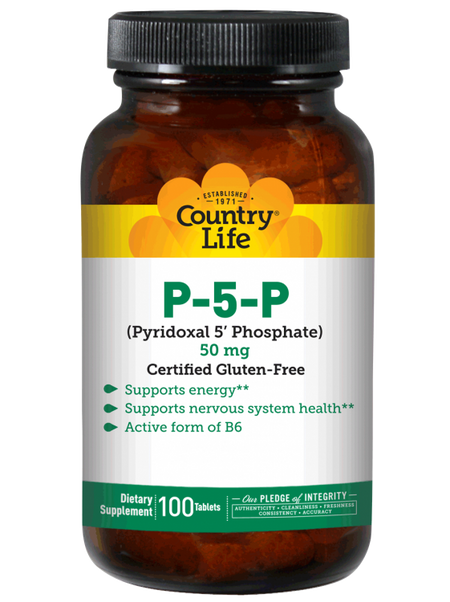 Country Life - P5P PYRIDOXAL-5-PHOSPHATE 50MG - 100 Tablet