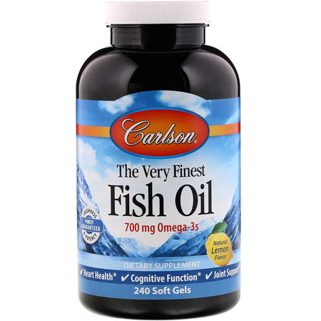 Carlson - The Very Finest Fish Oil, Lemon - 240 Softgels
